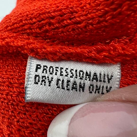 St. John by Marie Gray Vintage Orange Red Knit Sleeveless Back Zip Dress Size 4 - Picture 9 of 10